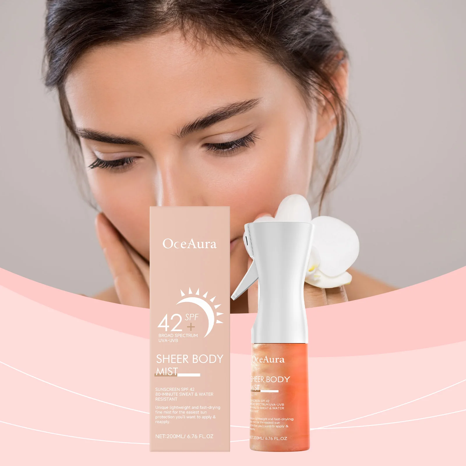Facial Sunscreen Spray Strong Moisturizing Rapid Absorption Refreshing Not Sticky Isolate Uv Anti Oxidation Body Sunblock Cream