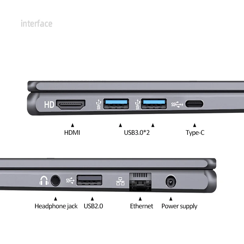 15.6 Inch Laptop Intel Core i9-12900H/i7-1255U Windows 11 Por 2*DDR4 2*M.2 SSD Ultrabook Computer Fingerprint Unlock WIFI5 BT