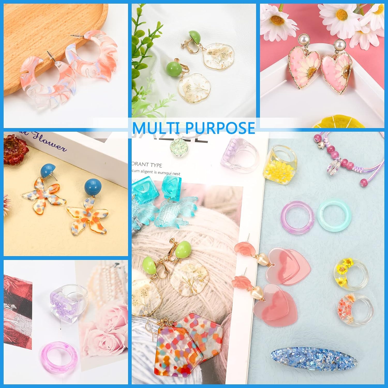 ジュエリー作り用のエポキシ樹脂,クラフト用のUV硬化ガラス,300g