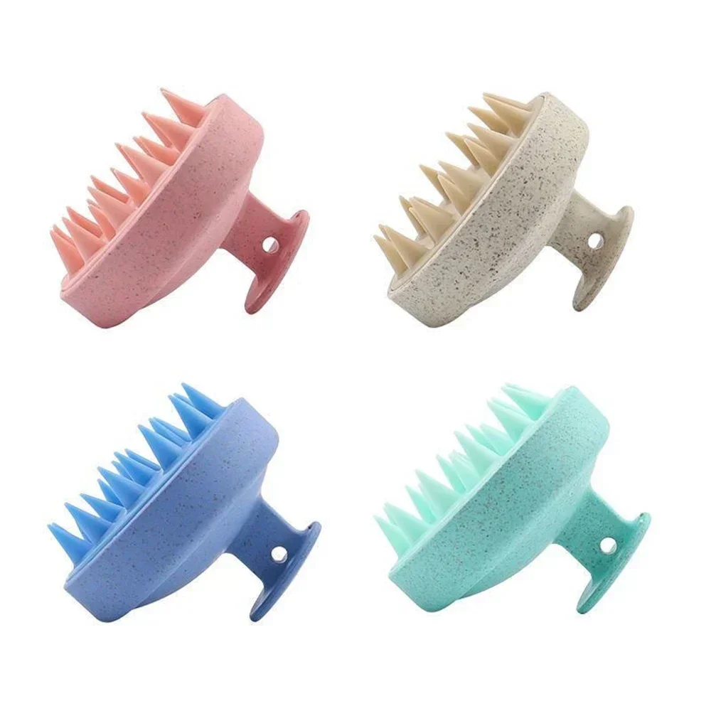 1 cepillo de champú de silicona, cepillo para masaje corporal, cepillo para baño y ducha, herramienta de peluquería, peine para masaje del cuero cabelludo, peine para lavado de cabello