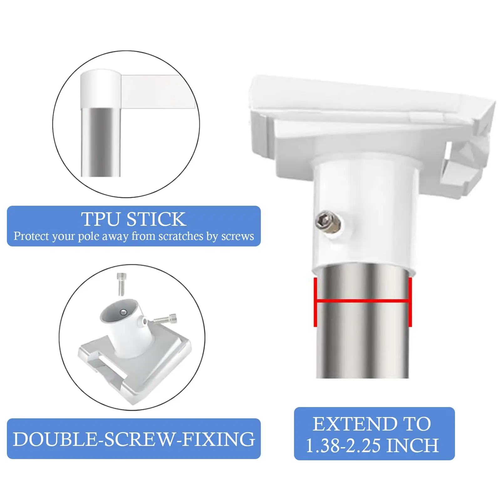 Pipe Adapter For Starlink Gen 3 Roof Pole Mount Stand Round Mounting Kit Accessories For Starlink Gen3 V3 Standard Dish