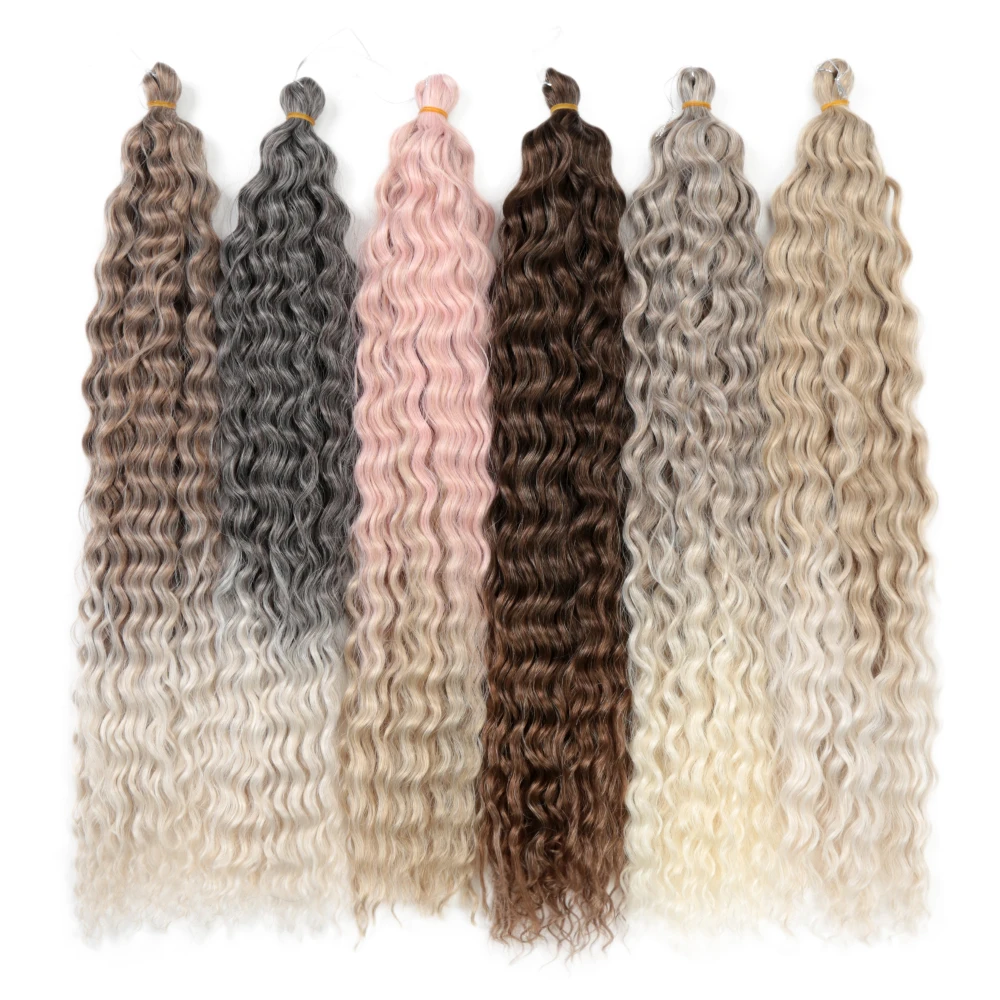 Ariel Curl Haar Synthetische Wasser Welle Twist Häkeln Haar Natürliche Afro Locken Haar Für Weben Tiefe Wellenförmige Flechten Haar Extensions
