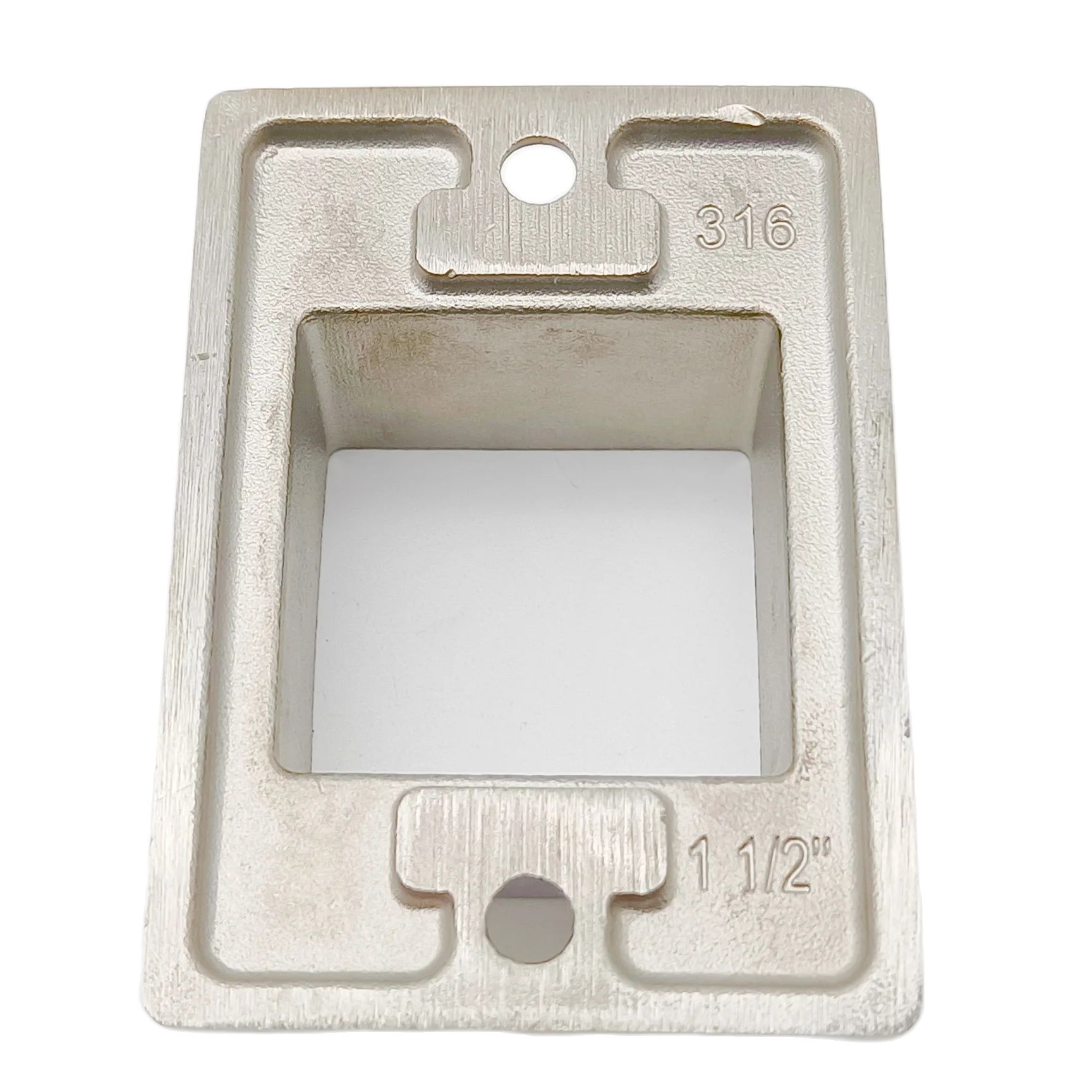 316 สแตนเลสสตีล Handrail ฐานสแควร์หน้าแปลนท่อสําหรับ 38.1 มม.ราวบันไดสแควร์