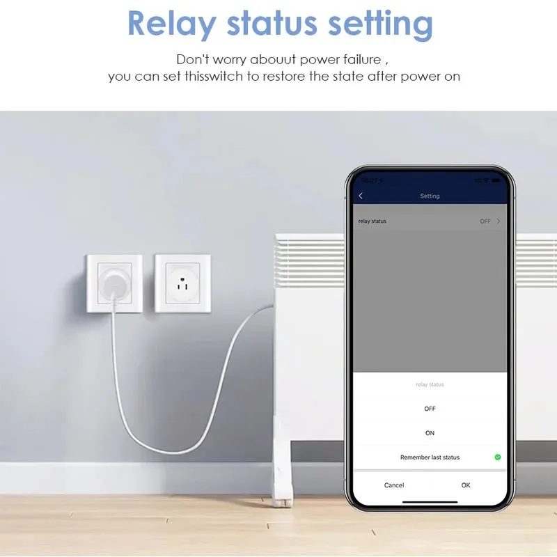 Tuya Smart Wifi Plug US Standardowe bezprzewodowe gniazdko 10A Zdalne sterowanie Inteligentne urządzenia domowe współpracują z Alexa Google Home