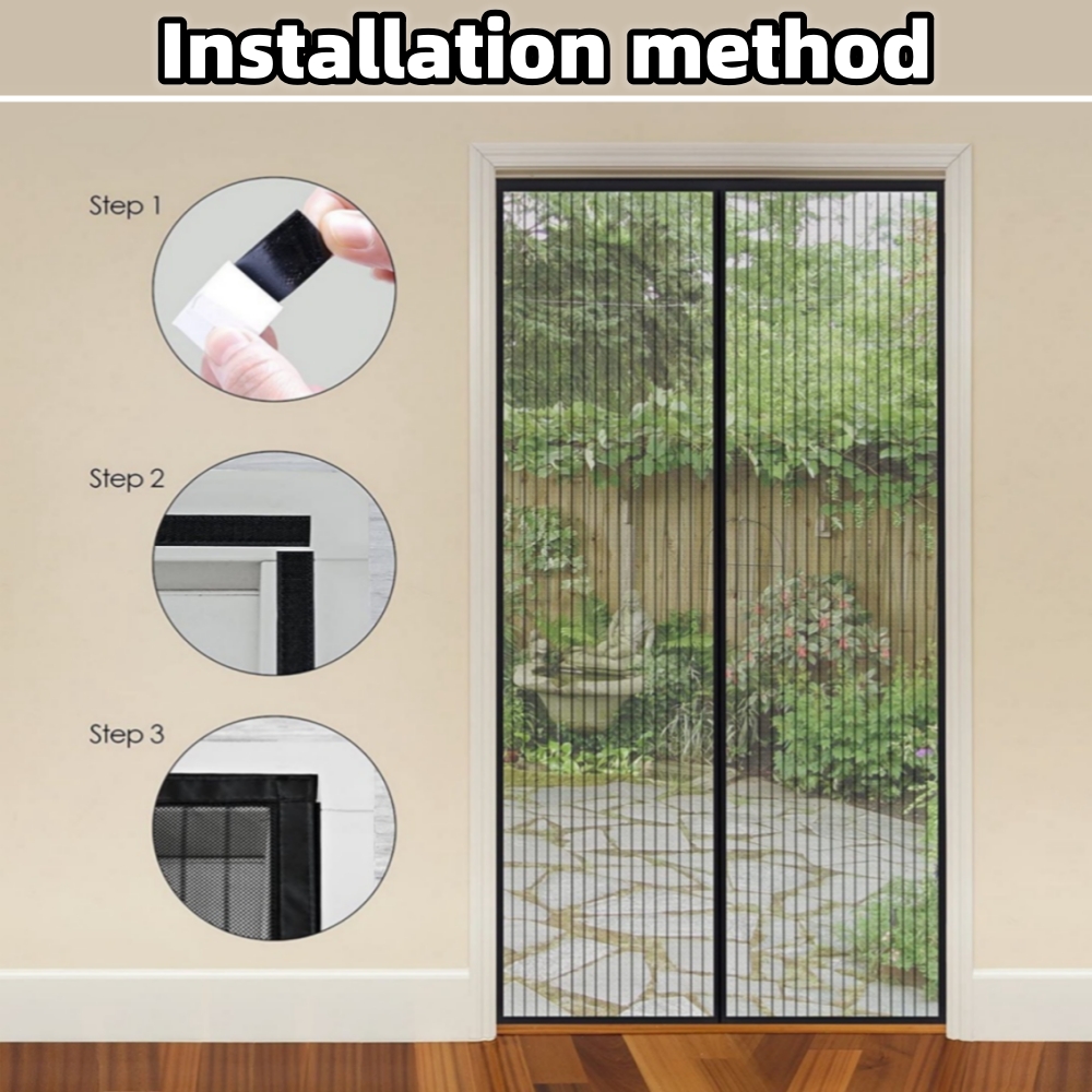 Clearance_New No Punching Magnetic Screen Door Curtain Anti Mosquito Insect Fly Bug Automatic Closing Household Ventilation Door