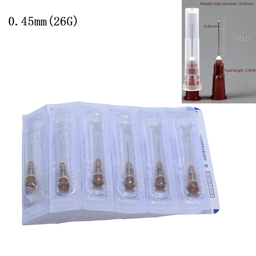100pcs/Bag  Needle Tip Clear Cap Transparent Syringe Glue Application Tool