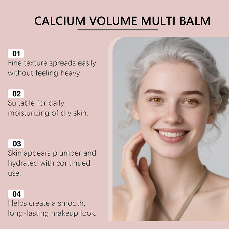 Bálsamo múltiple con volumen de calcio, barra coreana para el cuidado de la piel, crema facial y para ojos, colágeno, hidratación profunda, antiarrugas, adecuado para premaquillaje
