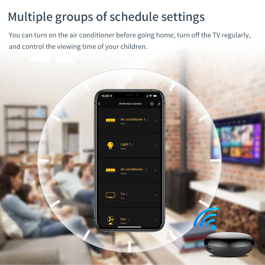 Tuya Smart Wifi Universele Infrarood Controller Smart Intelligente Ir Afstandsbediening Voor Airconditioner Tv-Ondersteuning Alexa Google Home