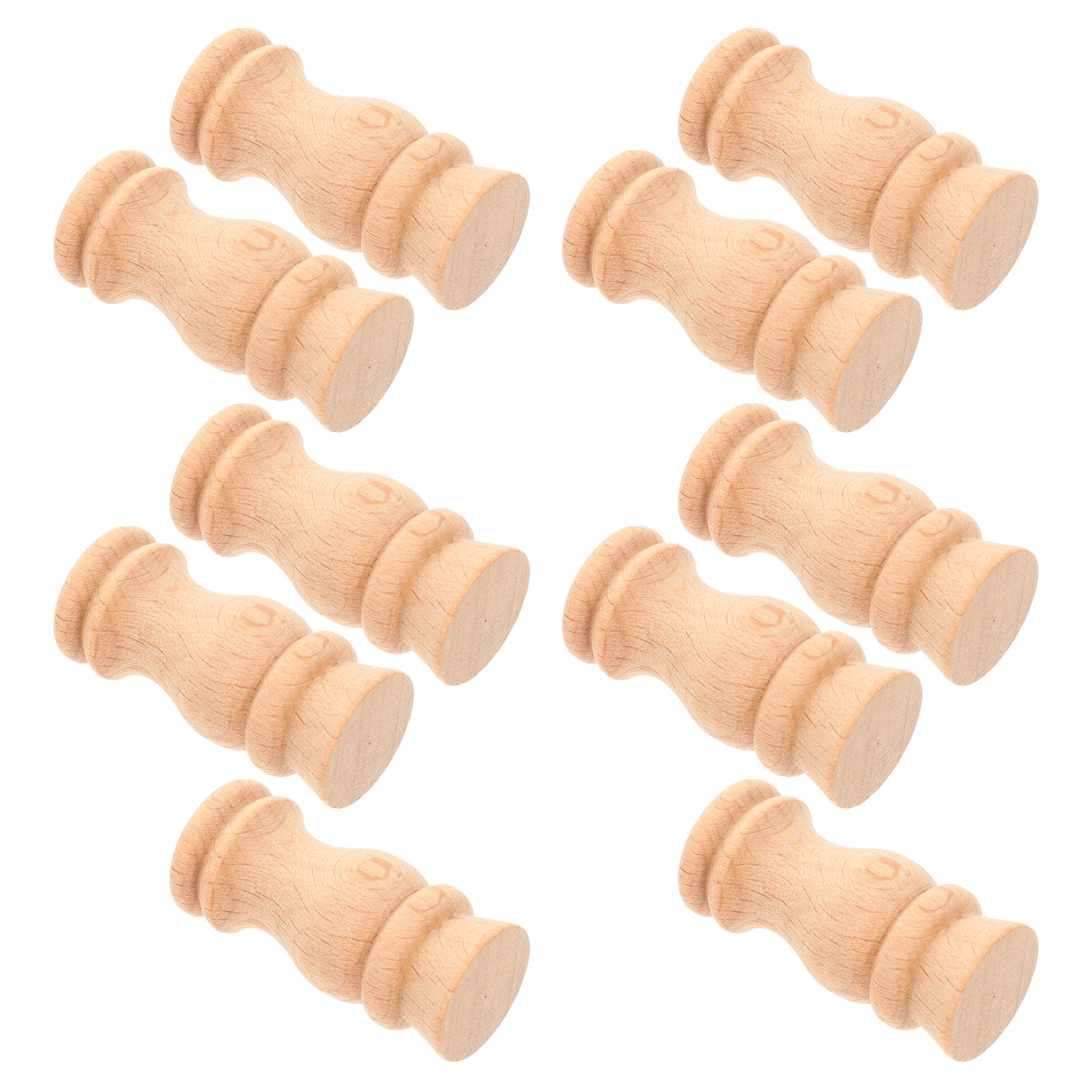 Husillos de madera para escaleras, balaustres interiores sin terminar, soporte de riel decorativo, husillos de repuesto para decoración del hogar Vintage, 10 Uds.