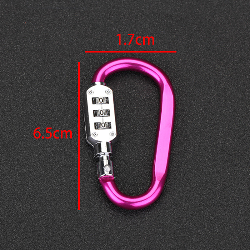 Aluminum Alloy D-type Buckle Backpack Combination Lock Padlock Buckle Basket Helmet Lock Gourd Buckle Waterproof Anti-theft Hook