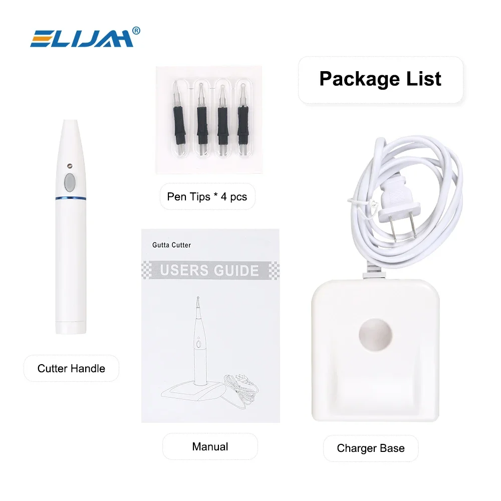 ELIJAH 1 Set Dental Gutta Percha Tip Cutter Opgeloste Breaker Gutta Percha Cutter met 4 Tips Tand Gum Cutter Tandheelkunde gereedschap