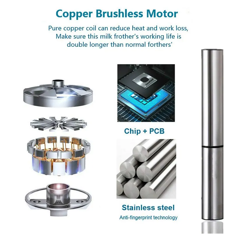 Tragbare elektrische Milchaufschäumer Mini USB wiederaufladbare Schaum Maker Handheld Schäumer High Speed Getränke Mixer Kaffee Mixer Schneebesen