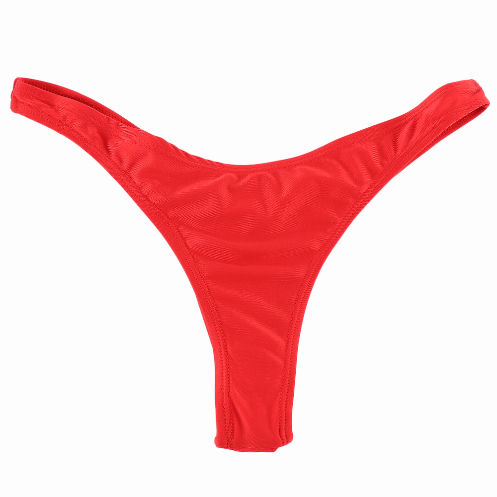 Mode Dames String Zwembroek Meerdere Kleuren Effen Kleur Geplooide String Badmode Vrouwen Zwembroek Bikini Badmode