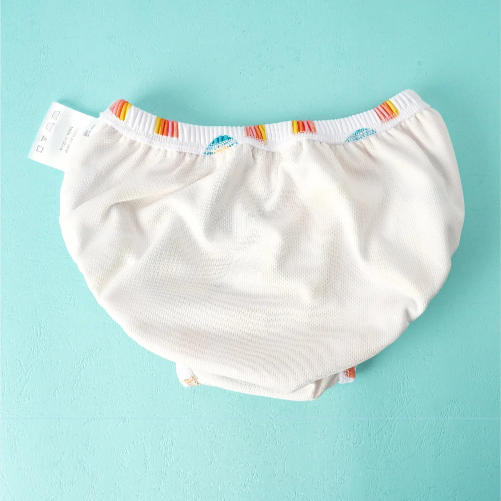 Elinfant-pañales de natación elásticos para bebé, cómodos, con estampado de moda, reutilizables, lavables, pantalones de piscina