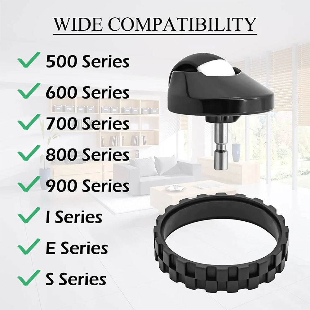 Opony przedniego kołaCzęści skórzane do IRobot Roomba I7 E5 E6 500 600 700 800 900 Seria Antypoślizgowe części do czyszczenia iRobot Roomba