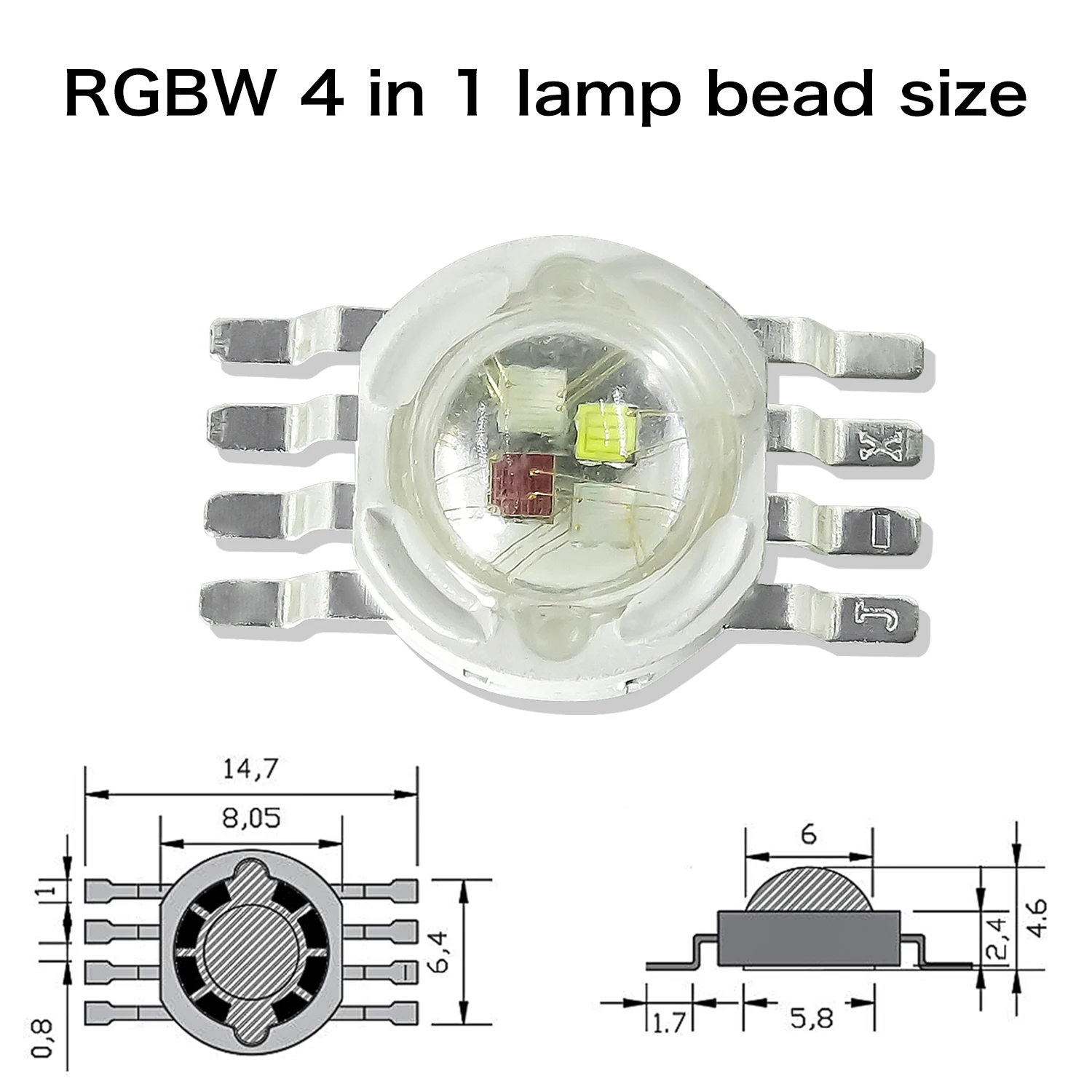 ลูกปัดหลอดไฟ LED พลังงานสูงระบบแสงเวที10ชิ้น6 in 1 6W 12W 18W หลอดไฟยูวี rgbwa อะไหล่ซ่อมไฟพาร์