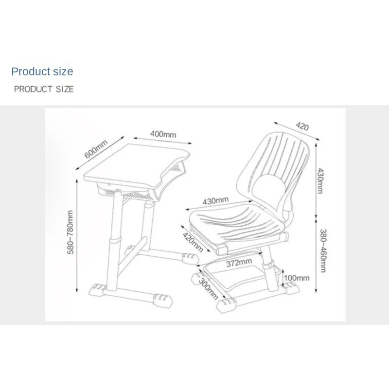 Student Lunch Break Table And Chair, School Desk And Chair Set, Foldable And Adjustable Multifunctional Children's Study Desk