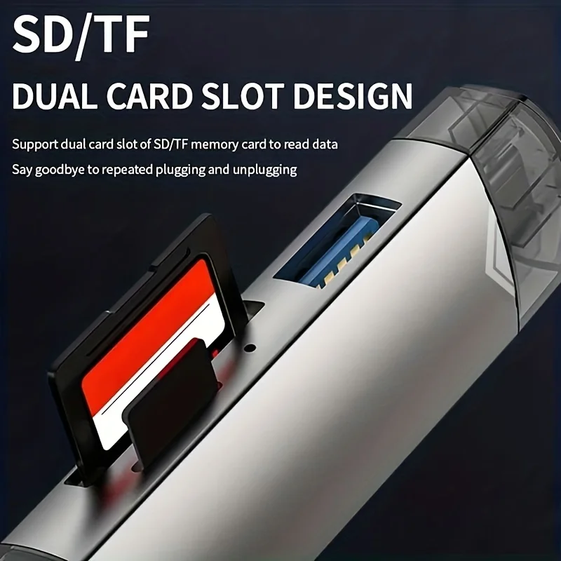 6 in 1 Kartenleser USB 3,0 auf Typ C Micro USB Universal otg Adapter Multifunktion adapter SD TF Hoch geschwindigkeit übertragung