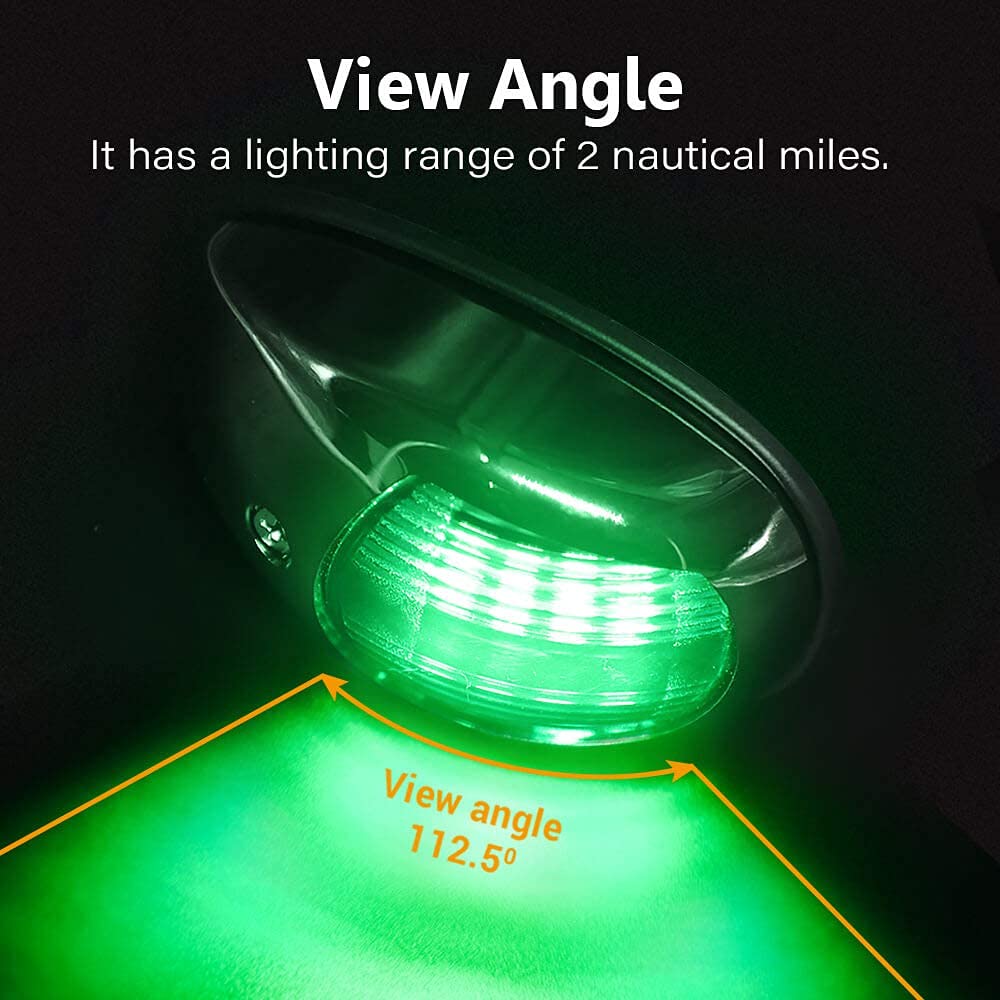 Luz LED de navegación, lámpara de advertencia de señal, luz de arco para barco marino, lámpara de navegación para barco a motor y y yate Skiff, 2 uds.
