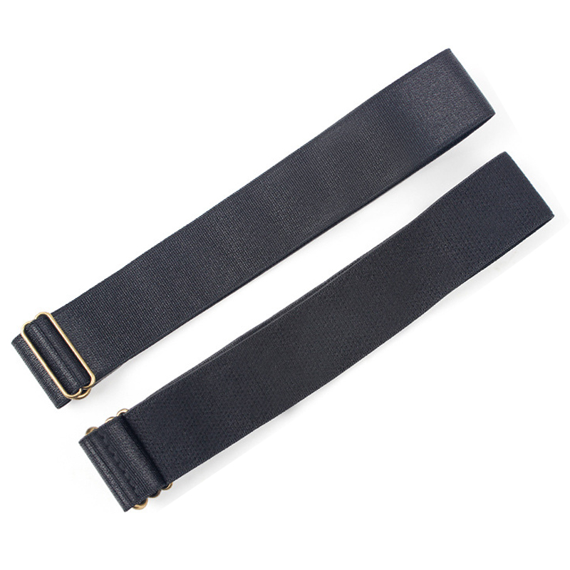 2pcs/pair Black Sleeve Garters Adjustable Elastic Anti-slip Shirt Sleeve Holders Garters Stretch Armbands for Women Men