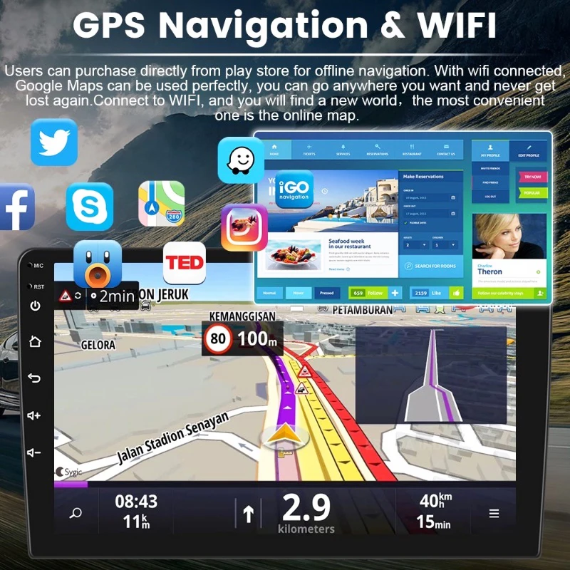 7/9/10 pulgadas Universal Android 13 Radio de coche 64G Autoradio android 2 Din radio de coche GPS BT Central Multimedia sistemas de coche inteligentes