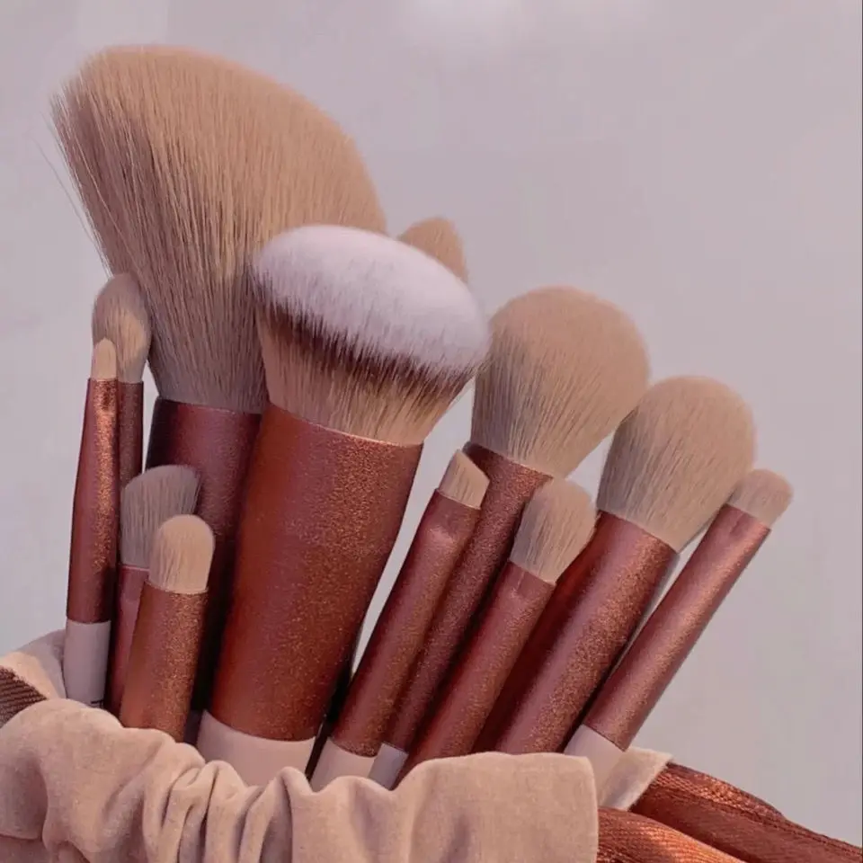 13 stks/partij make-upborstels set Oogschaduw Foundation Vrouwen Cosmetisch Poeder Blush Blending Beauty Make-Up Tool