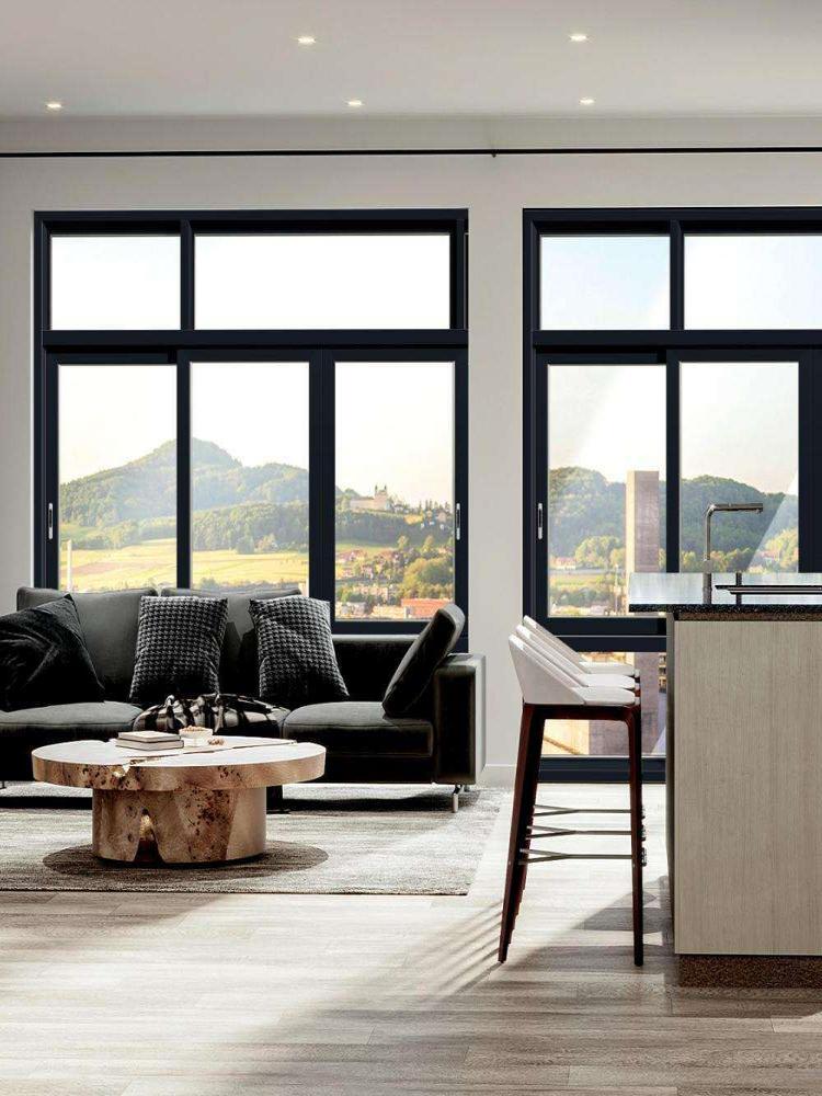 Sixinalu Sliding Window Deposit Aluminum Profile Construction Building Material Custom-Made House Living Room Glass Windows