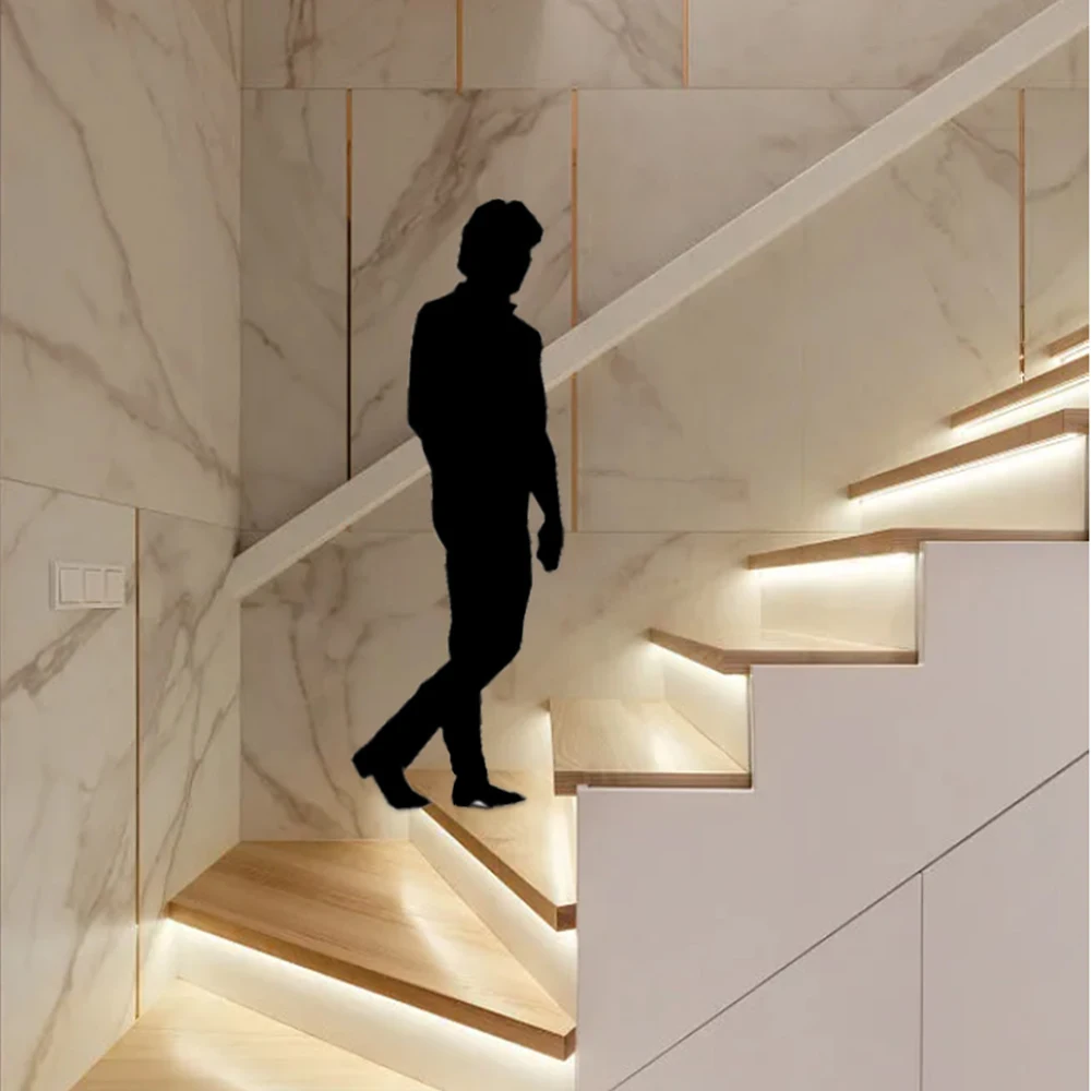Stairway Lighting LED Motion Sensor Automatic Stair Light Controller Kit DC 12V 24V 32 Channels For Stairs Flexible Strip