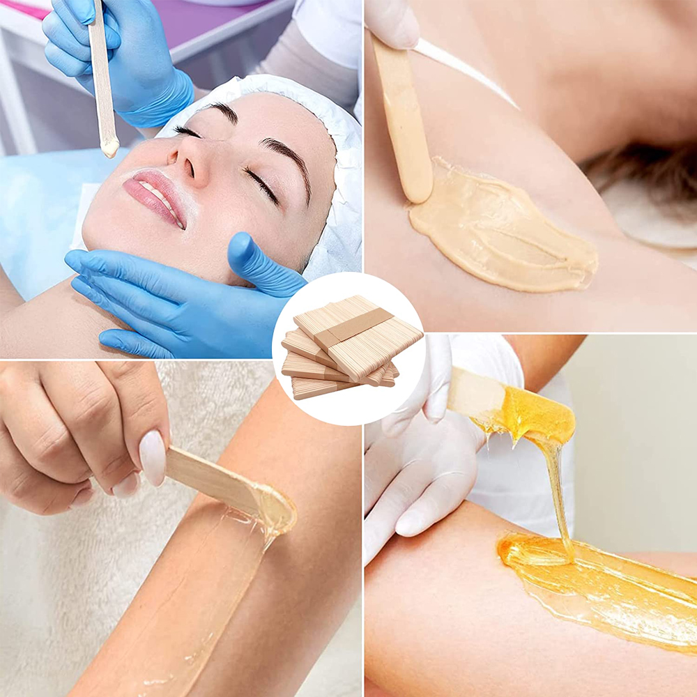 50/100 Viên Gỗ Tóc Dính Tẩy Lông Thìa Đũa Dùng Một Lần Nữ Depilation Applicators Sáp Gỗ Depressor Dụng Cụ Làm Đẹp
