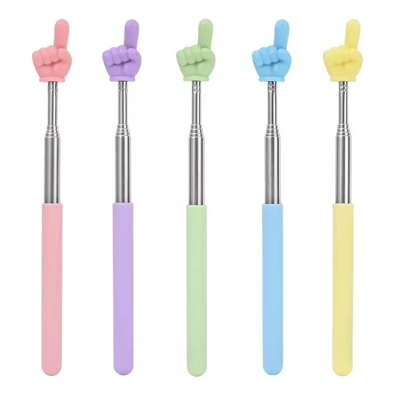 New Stainless Steel Pointer Finger Student Reading Sticks Whiteboard Teaching Pointer Sticks Handheld Presenter Teaching Tools