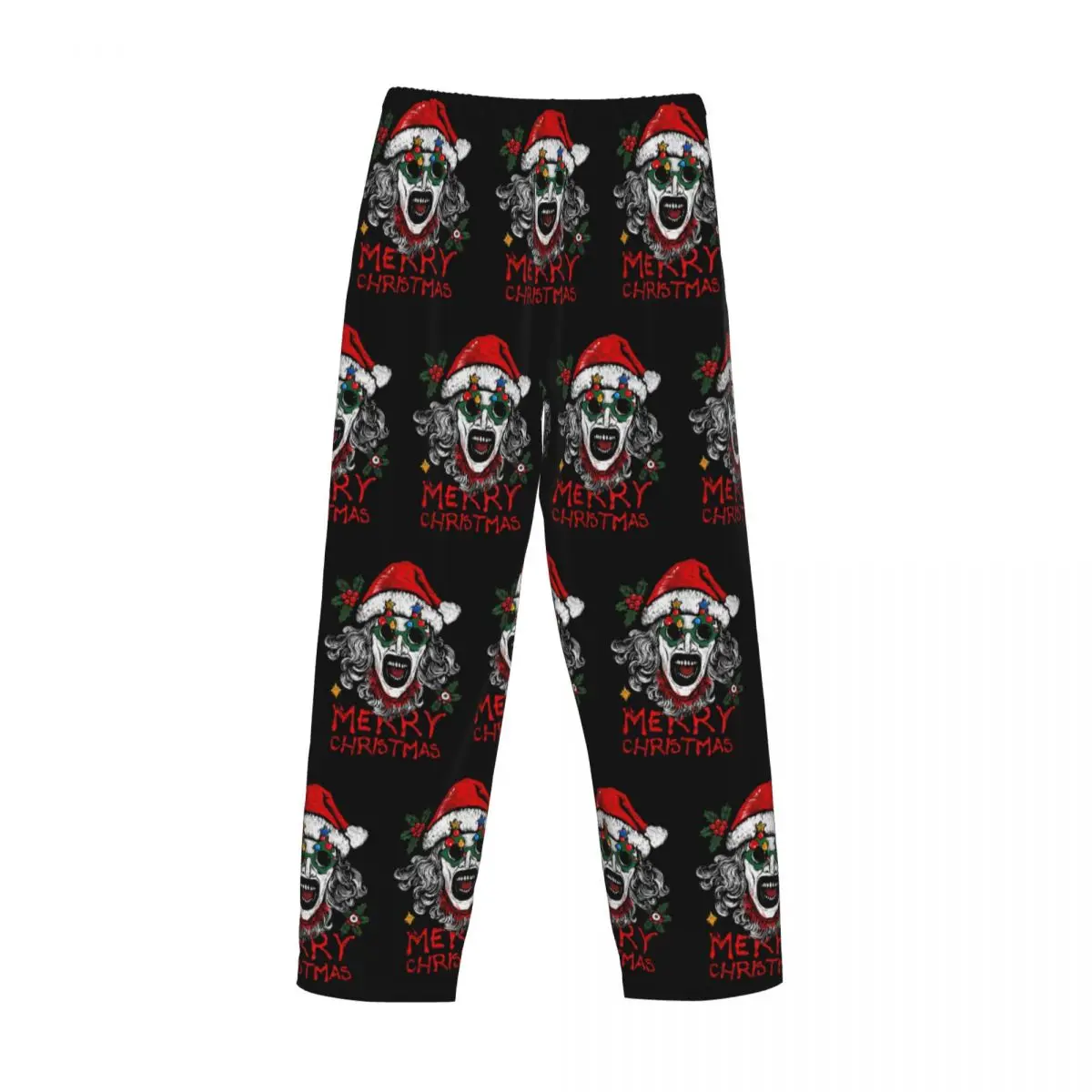 Custom Print T-Terrifier Horror Fan Art Pyjamahose Herren Schlafnachtwäsche Hose mit Taschen