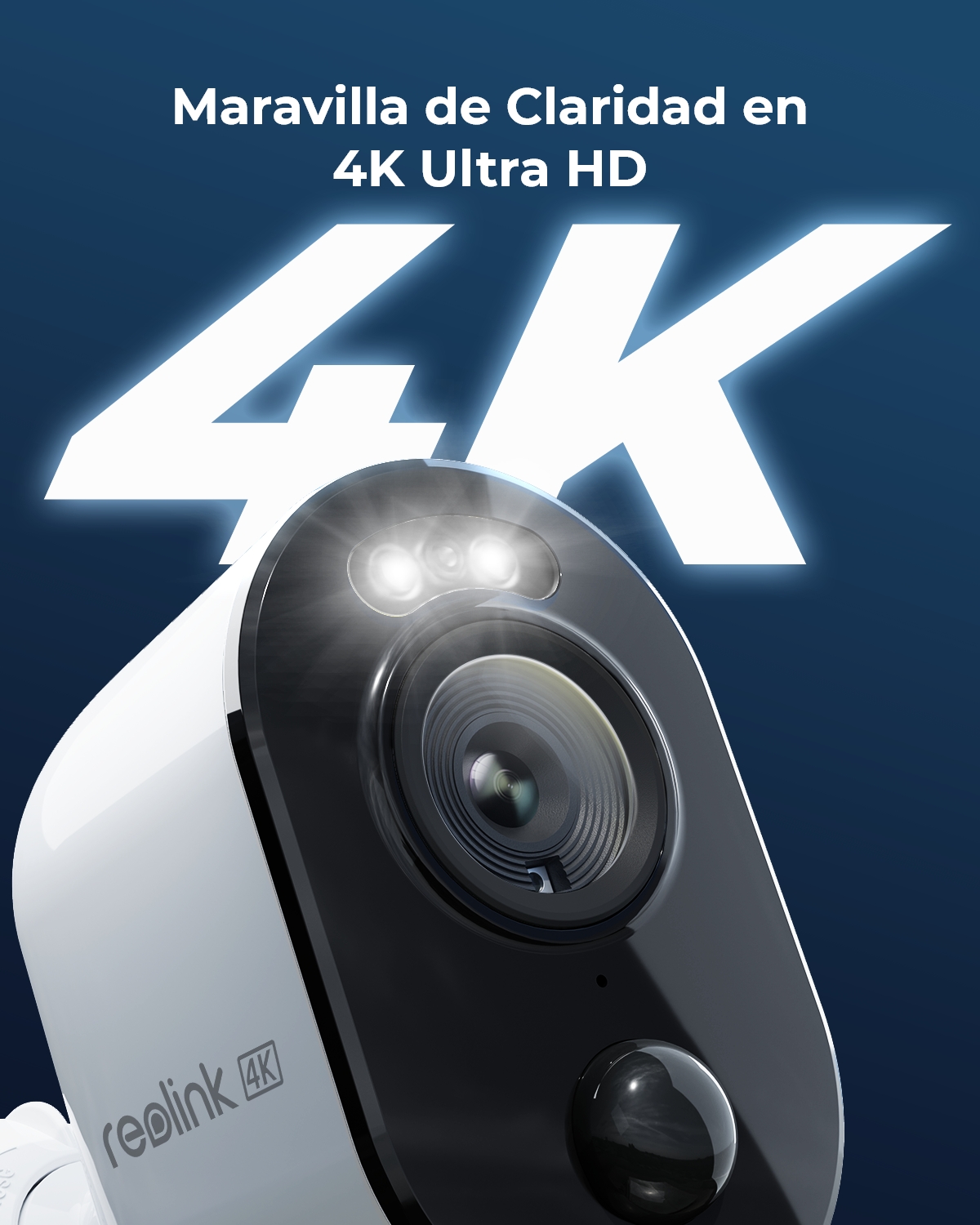 Cámara de seguridad inalámbrica reolink 4K con batería Solar, visión nocturna en Color de 5MP, WiFi de 2,4/5Ghz, cámara IP para exteriores