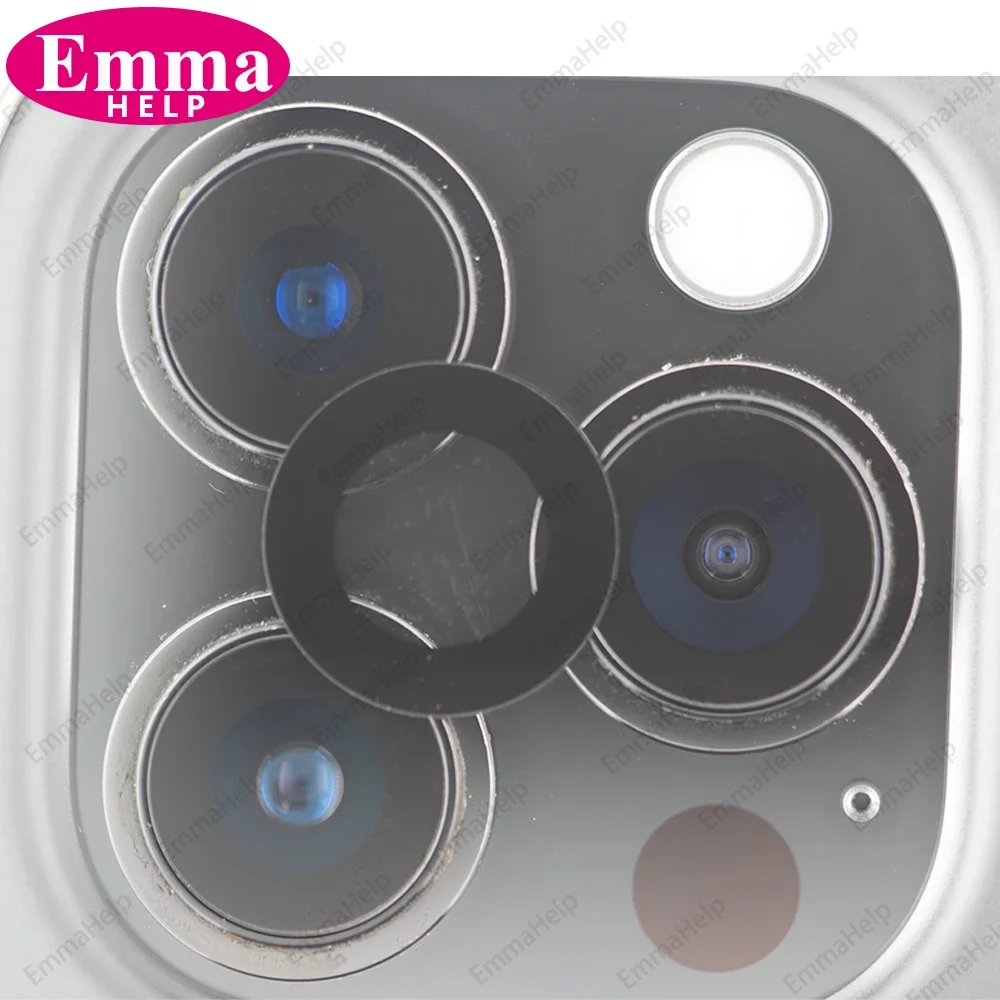 EmmaHelp 5set Original Sapphire Back Camera Glass Lens for iPhone 15 14 13 12 Pro Max 15Plus X XS XR