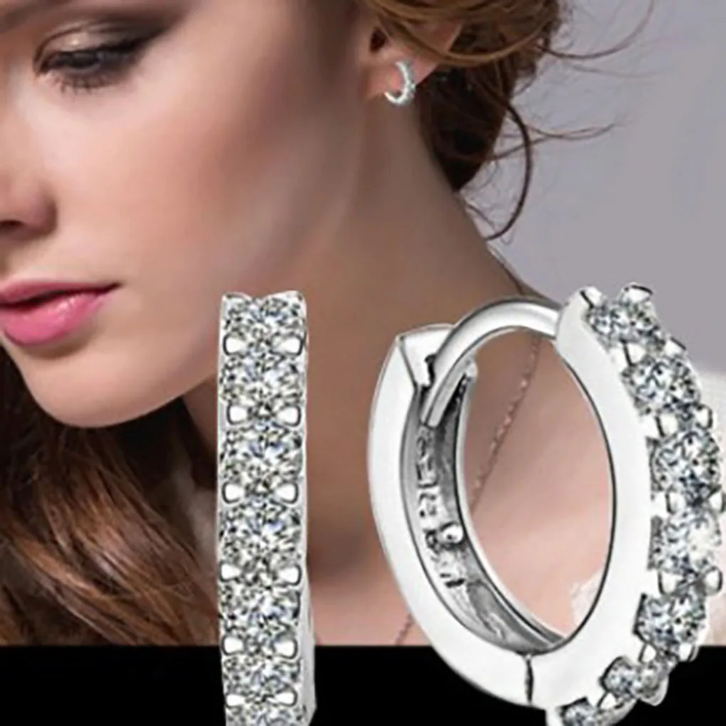 Orecchini a cerchio di cristallo con strass placcati gioielli da donna romantici di lusso più nuovi per la nave veloce per le donne all'ingrosso