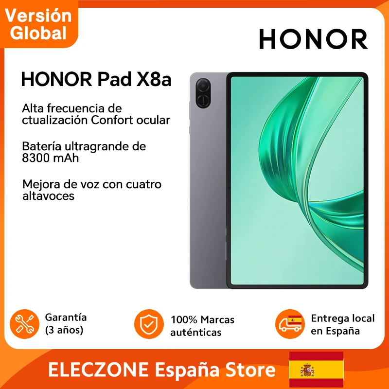 Tablette HONOR Pad X8a, WIFI, Version globale, 4 go 128 go, 11 pouces, écran 90 Hz, batterie 8300 mAh, Snapdragon 680 Android 14