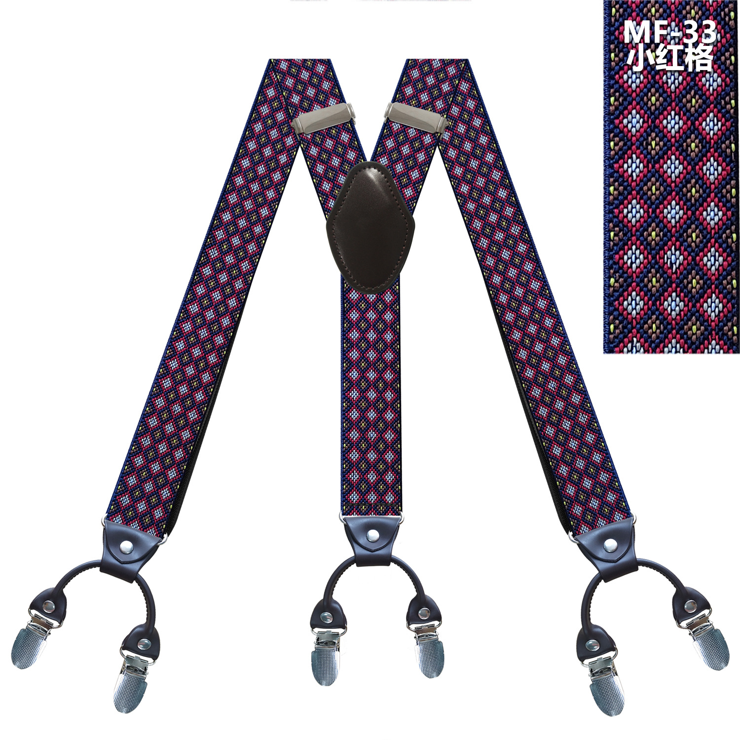 Tirantes de moda de cuero con 6 Clips, tirantes Vintage informales, Tirante, pantalones, tirantes, bretele, regalo para padre/marido