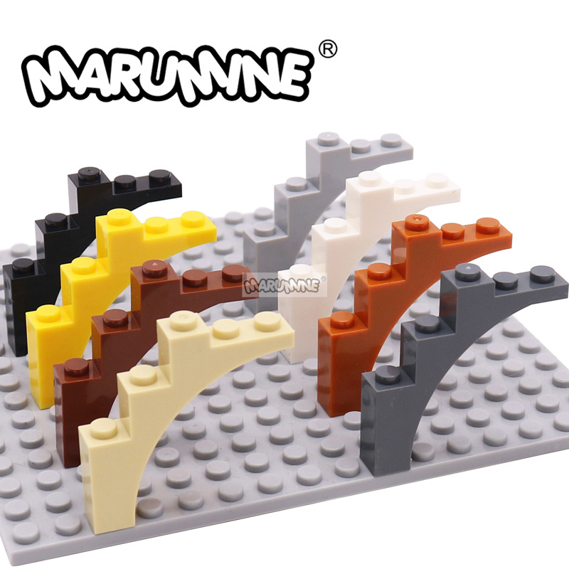 MARUMINE 15 個 MOC レンガ W. 弓 1x5x4 アーチトランク粒子ビルディングブロック部品 2339 14395 DIY クラシックツリーアクセサリー