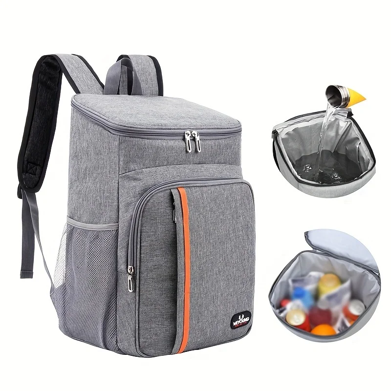 Borsa da picnic isolata addensata, borsa da pranzo portatile in foglio di alluminio, borsa a tracolla con isolamento termico di grande capacità