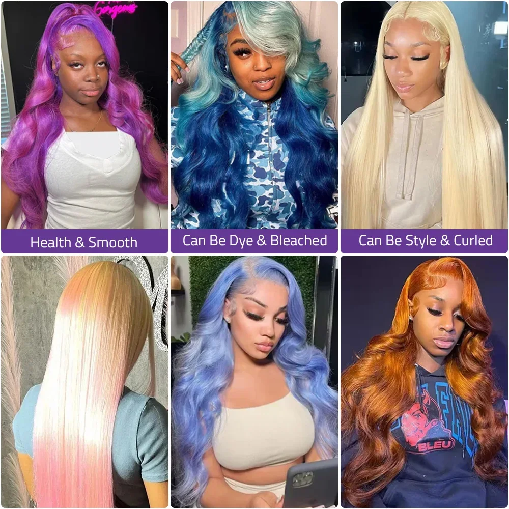 613 Rubio onda del cuerpo 13x6 HD encaje Frontal 100 pelucas de cabello humano 30 36 pulgadas color miel peluca con malla Frontal con cierre para mujeres negras