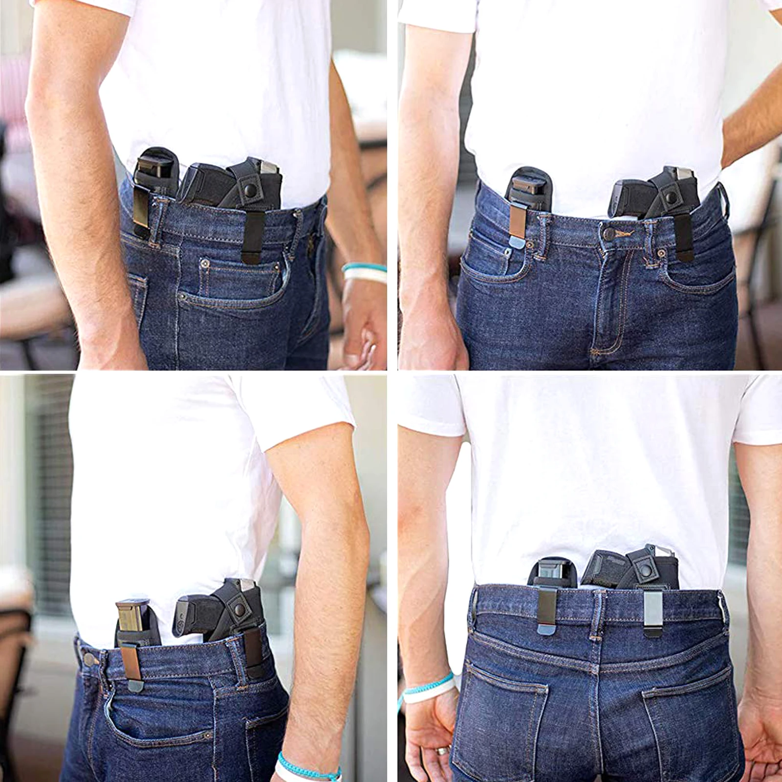 1 szt. Kabura na magazynek do ukrytego przenoszenia 9 mm.40.45 |   Wewnątrz etui na magnes z paskiem pasującym do dowolnych okrągłych klipsów 7, 10, 15, do wszystkich pistoletów
