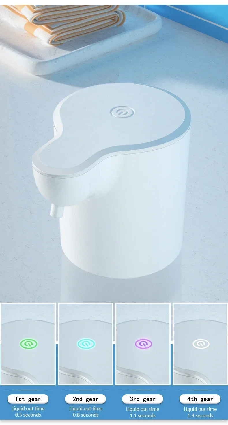 Dispensador automático de espuma con Sensor, sin contacto, capacidad de carga tipo C, dispensador de jabón líquido inteligente, dispensador de jabón con Sensor infrarrojo