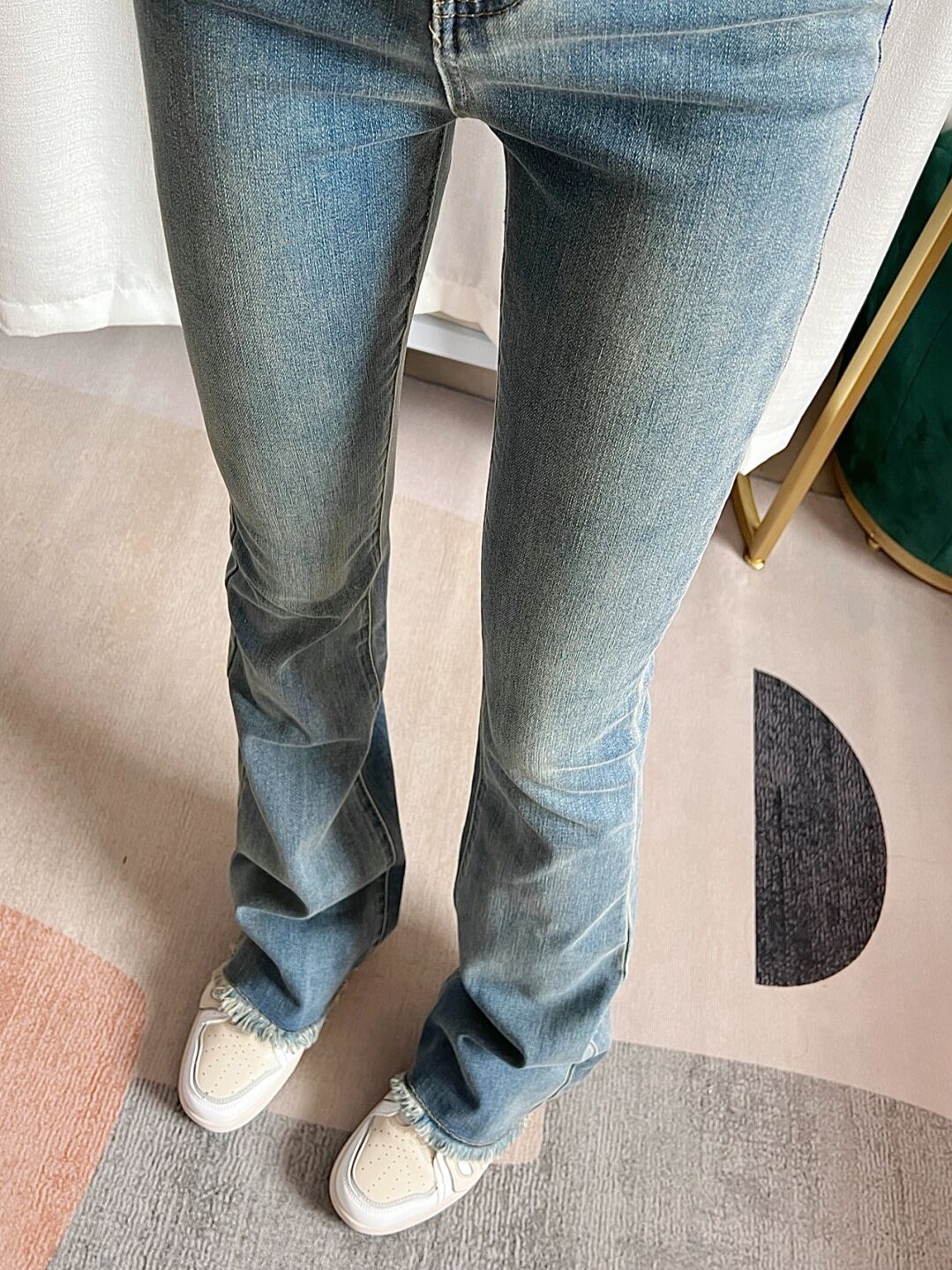 High Waist Slim Fit Micro Flared Jeans Women's Spring Autumn Cotton Stretch Denim Blue Jeans Bootcut Pants with kets