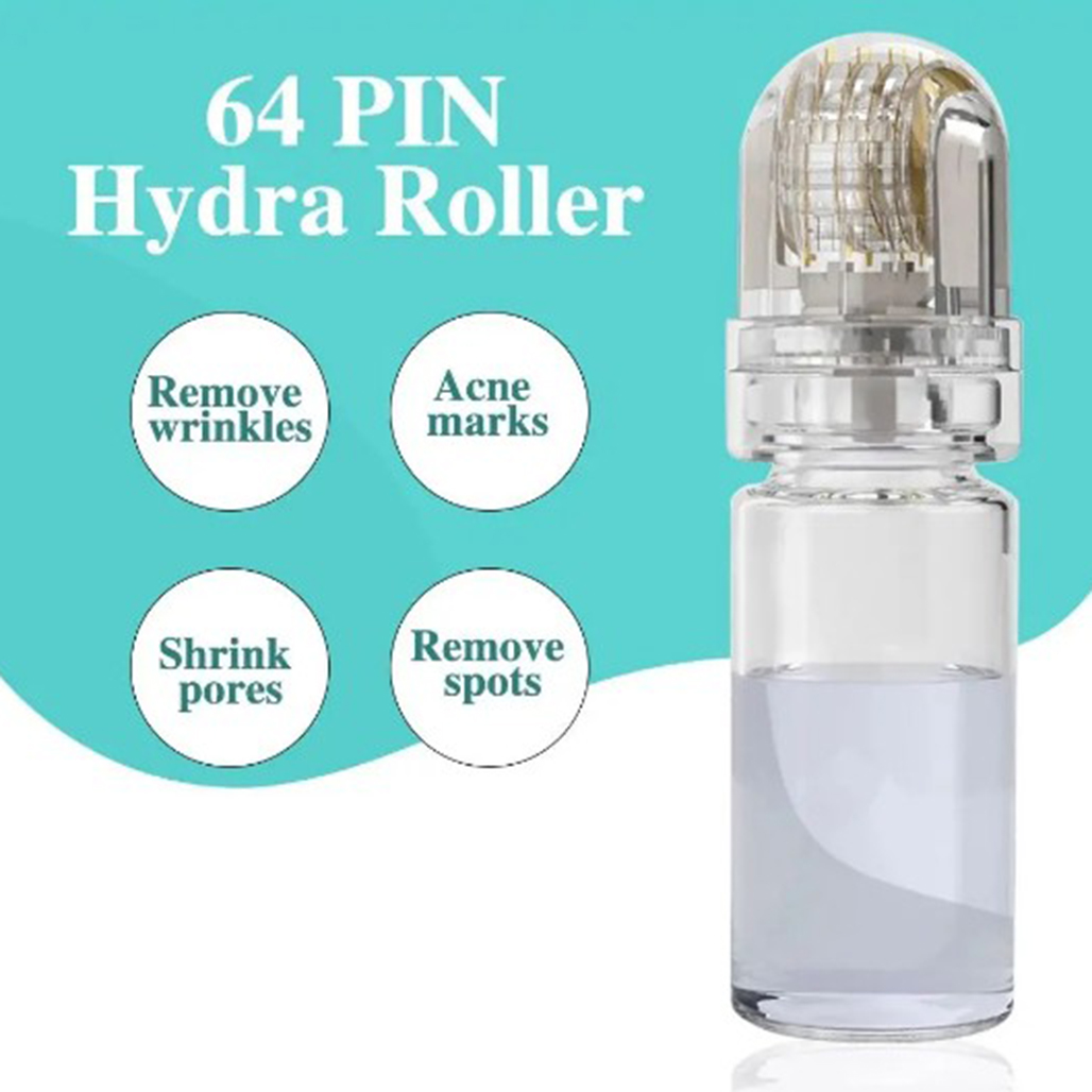 Hydra Roller 64 Pins 20 Pins 0,25 mm Micro Titan Nadelspitzen Derma Roller Hautpflege Anti Aging Whitening Flaschenroller wiederverwendbar