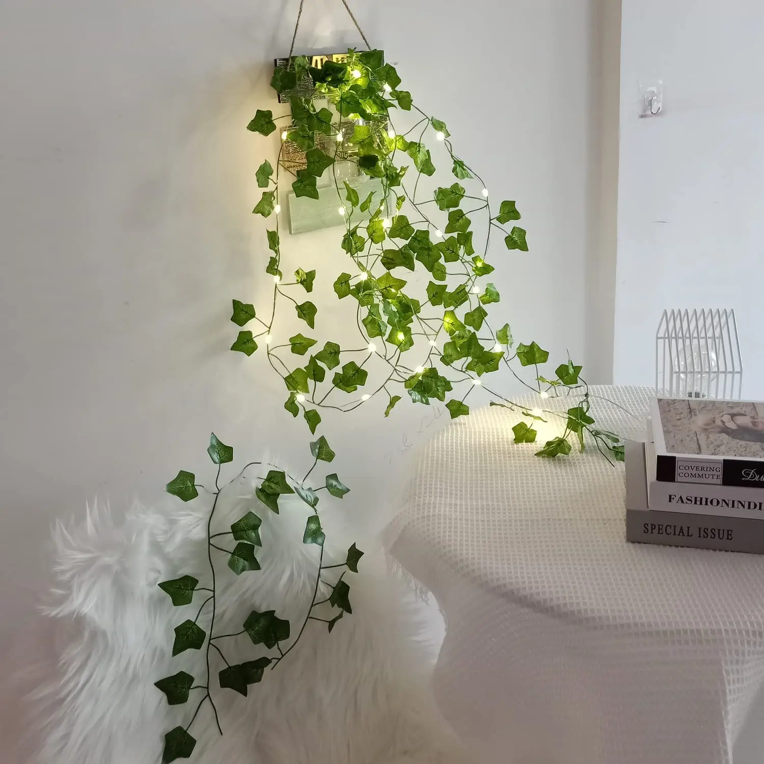 Artificial Vine Fairy Lights Flower Green Leaf String Battery Powered Easter Garland Light for Wedding Home Decor
