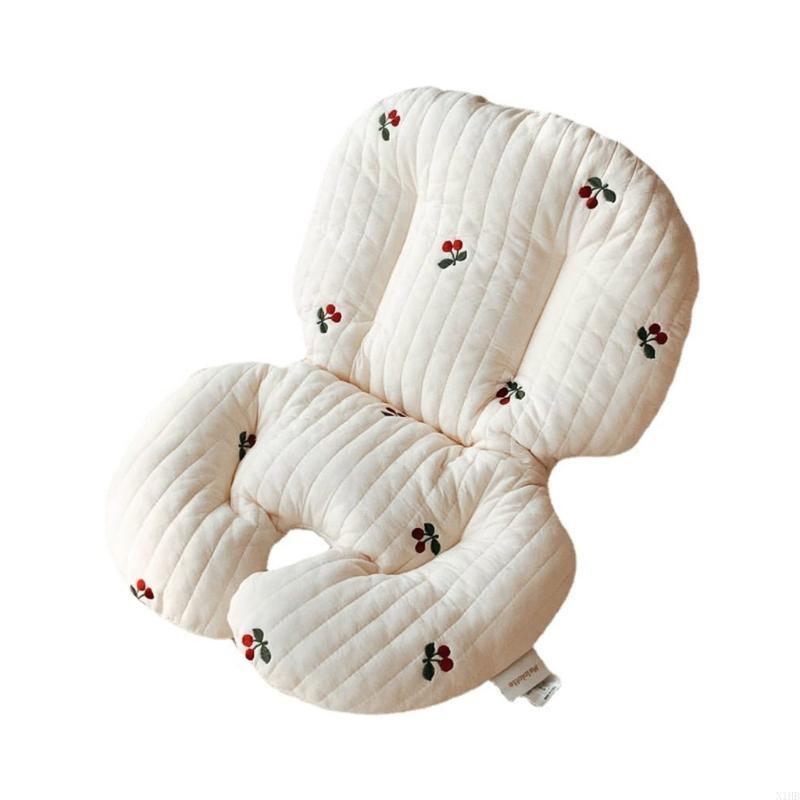 Хлопковое детское обеденное кресло подушка мягкая и дышащая коляска теплый коврик для кресла без скольжения сгущенной подушкой