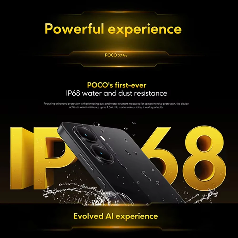 【Marque +】POCO X7 Pro Smartphone Dimensity 8400-Ultra 6000mAh 90W HyperCharge 6.67 "écran AMOLED NFC Xiaomi HyperOS 2