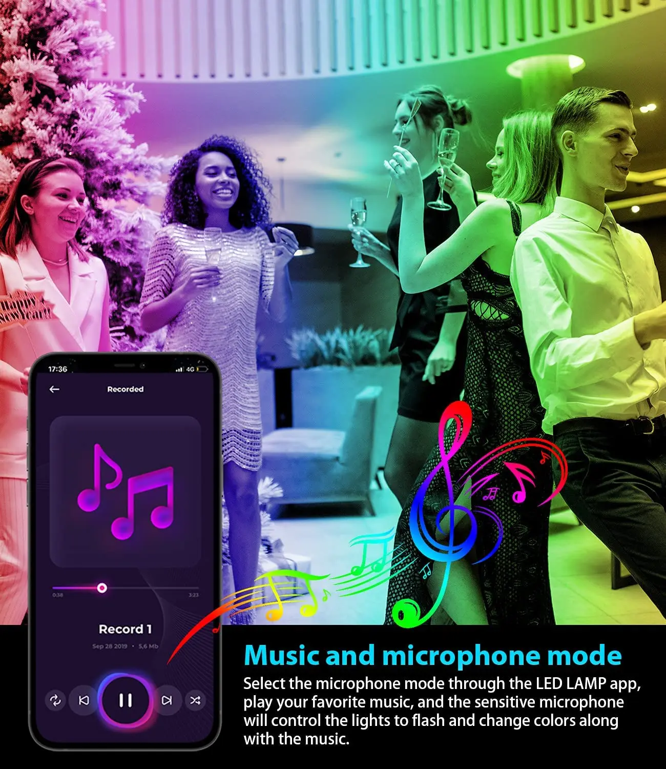 20M 스마트 LED 문자열 조명 APP 제어 크리스마스 트리 조명 요정 갈 랜드 램프 크리스마스 Navidad 홈 룸 장식 야외