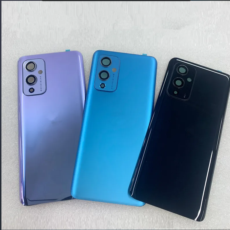 A+++ Gorilla Glass 5 Rear Housing For Oneplus 9 Battery Back Cover Glass Repair Replace Phone Door Case + Camera Lens Logo