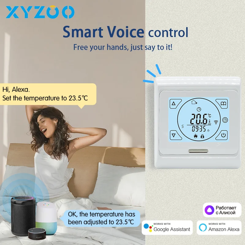 WiFi Thermostat Tuya Smart Home Temperaturregler Kessel/Elektrische/Bodenwasser Heizung Temperatur Controller Alice Alexa Google