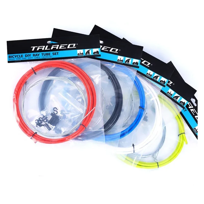 Juego de cables de freno y cambio de marchas para bicicleta de montaña y carretera, kit de tubo de alambre y manguera